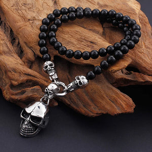 Punk Rock Stainless Steel Skull Mens Necklaces & Pendants