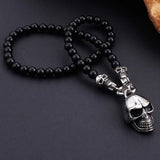 Punk Rock Stainless Steel Skull Mens Necklaces & Pendants