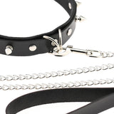 Punk Rock Stud Collar For Cosplay Costume Play Necklace With Leash