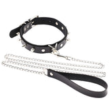 Punk Rock Stud Collar For Cosplay Costume Play Necklace With Leash
