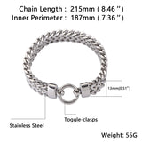 Punk Rock Style 13mm Stainless Steel Link Chain Hand Bracelet