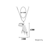 Punk Rock Dinosaur Pendant Necklace Gift For Him