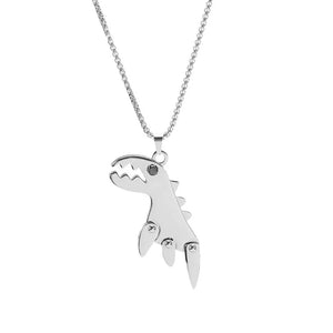 Punk Rock Dinosaur Pendant Necklace Gift For Him