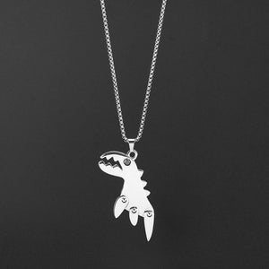 Punk Rock Dinosaur Pendant Necklace Gift For Him