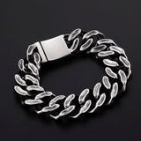 Skull Head Chain Bracelet Stainless Steel Men's Ghost Bangle