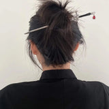 Punk Rose Flower Hair Sticks Hairpins Vintage Sword Hair Clips Hair Accessories