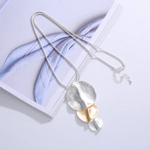 Punk Round Jewelry Long Necklace for Women Chokers Suspension Pendant