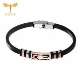 Punk Scorpion Leather Bracelet Stainless Steel Insect Jewelry