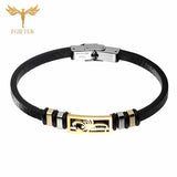 Punk Scorpion Leather Bracelet Stainless Steel Insect Jewelry