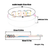 Colorful Punk Name Choker Necklace Dazzling Laser Collar Cosplay Jewelry