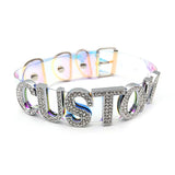 Colorful Punk Name Choker Necklace Dazzling Laser Collar Cosplay Jewelry