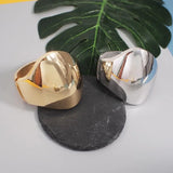 Punk Surface Alloy Cuff Bangle Bracelet for Women