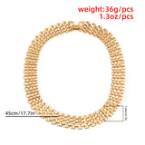 Punk Short Choker Necklace Steampunk Thick Chains Gothic Jewelry