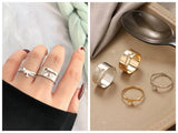 Punk Silver Dino Ring Couples Open Adjustable Ring Jewelry