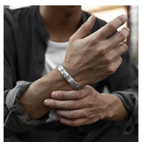 Punk Silver Retro pixiu Pattern Bracelets for Women Men