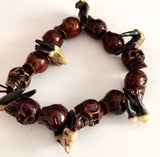 Punk Skeleton Skulls Tooth Bracelet Vintage Jewelry Birthday Gift