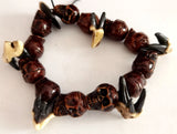 Punk Skeleton Skulls Tooth Bracelet Vintage Jewelry Birthday Gift