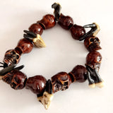 Punk Skeleton Skulls Tooth Bracelet Vintage Jewelry Birthday Gift