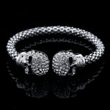 Gothic Punk Skull Crystal Bangle Men's Jewelry