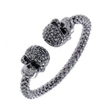 Gothic Punk Skull Crystal Bangle Men's Jewelry