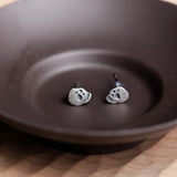 Punk Skull Earrings 925 Sterling Silver Couple Ear Studs