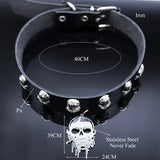 Punk Skull PU Leather Necklace Harajuku Gothic Cosplay Choker Neck NXH1016
