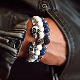 Punk Skull Titanium Steel Cuff Bangle Bracelet