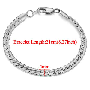 Punk Snake Chain Link Bracelet Stainless Steel Hand Chain Women Men Jewelry
