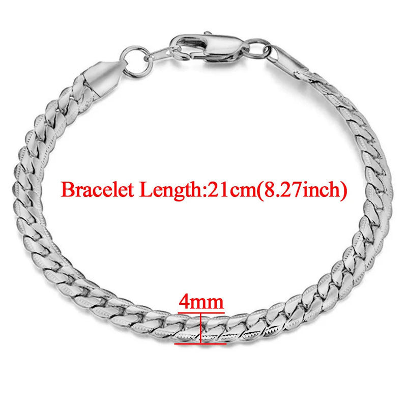 Punk Snake Chain Link Bracelet Stainless Steel Hand Chain Women Men Jewelry