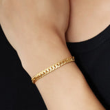 Punk Snake Chain Link Bracelet Stainless Steel Hand Chain Women Men Jewelry