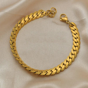 Punk Snake Chain Link Bracelet Stainless Steel Hand Chain Women Men Jewelry