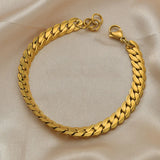 Punk Snake Chain Link Bracelet Stainless Steel Hand Chain Women Men Jewelry