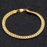 Punk Snake Chain Link Bracelet Stainless Steel Hand Chain Women Men Jewelry
