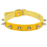 Punk Spike Choker Belt Collar Leather Studded Rivets Necklace