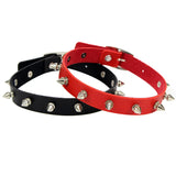 Punk Spike Choker Belt Collar Leather Studded Rivets Necklace