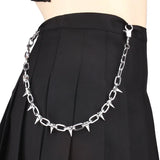 Punk Spike Rivet Tassel Keychain Jeans Decor Pants Chain
