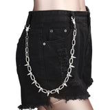 Punk Spike Rivet Tassel Keychain Jeans Decor Pants Chain