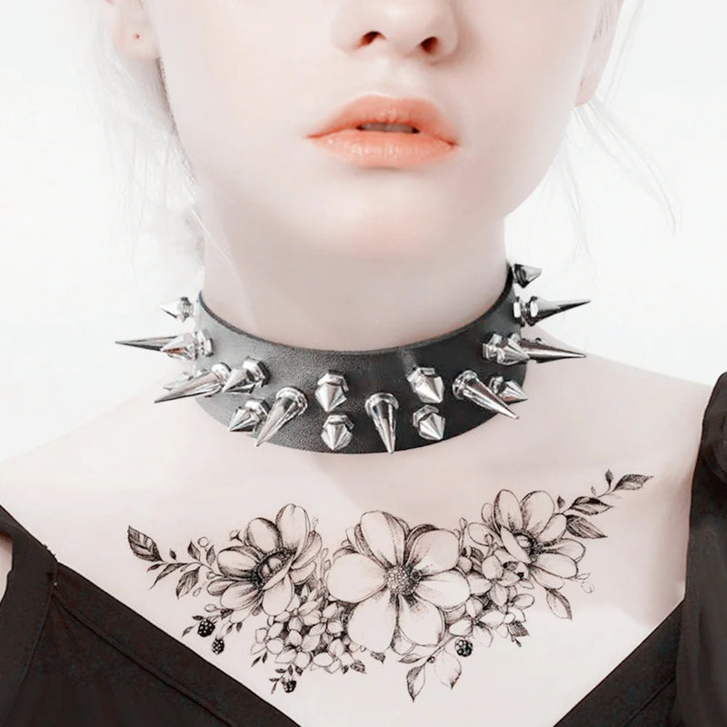 Punk Spike Rivets Stud Choker Necklace Gothic Collar Harajuku Anime Girl X636c