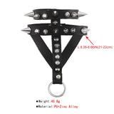 Punk Spiked Bracelet for Women Girls Goth Leather Cuff Bracelet