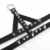Punk Spiked Bracelet for Women Girls Goth Leather Cuff Bracelet