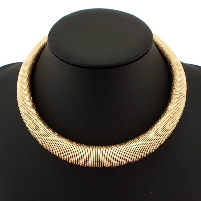 Punk Metal Thick Torques Choker Necklace Women Statement
