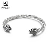 Punk Stainless Gothic Snake Steel Animal Bangles Wolf
