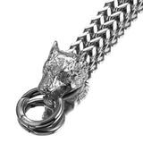 Wolf Head Chain Bracelet Punk Bangle for Men