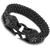 Wolf Head Chain Bracelet Punk Bangle for Men