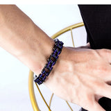 Punk Steel Bike Chain Link Charm Bracelet Sporty Cuff Bangle Men Jewelry