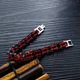Punk Steel Bike Chain Link Charm Bracelet Sporty Cuff Bangle Men Jewelry