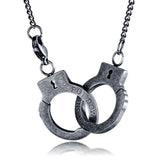 Punk Stainless Steel Handcuffs Pendant Necklace For Man