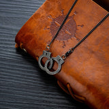Punk Stainless Steel Handcuffs Pendant Necklace For Man