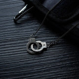 Punk Stainless Steel Handcuffs Pendant Necklace For Man