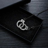 Punk Stainless Steel Handcuffs Pendant Necklace For Man